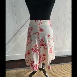 Cream and reddish pink skirt